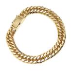 ki разделение браслет 18 золотой плоский 6 поверхность W / Gold /K18YG 47.1g 19cm [ б/у ](71367)