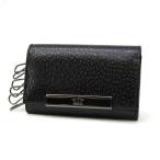  Gucci GUCCI чехол для ключей 6 полосный чёрный pigs gold кожа (71591)