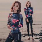 水着 体型カバー レディース 水着 フィットネス セパレー水着ト レギンス かわいい 3点セット ママ水着 細身 水泳 競泳 運動用 パンツセット ミズギ ビーチ プ