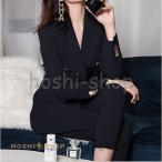 セットアップ スーツパンツ レディース スーツ ジャケット 2点セット カジュアル お洒落 通勤 入学式 卒業式 セレモニー フォーマル OL オフィス 40代