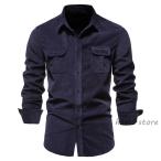 コーデュロイ シャツ メンズ 長袖 シャツジャケット ボタンダウンシャツ カジュアルシャツ 50代 ファッション 敬老の日