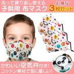 布マスク 子供用 マスク 小さめ 洗える 布マスク 空気弁付き お得な３枚セット（アイボリー３枚）