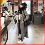 コート レディース ロング丈コート トレンチコート レディース ロング丈 ゆったり チェック柄　秋 秋冬 バルーンコート 韓国風 急上昇