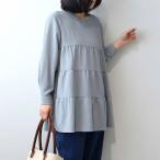 leswel レスウェルL〜5L ティアード チュニック ブラウス 大きいサイズ レディース ミントブリーズ 春夏