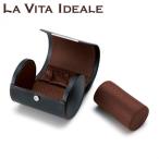 【即納】茶谷産業 LA VITA IDEALE(ラヴィータイデアーレ) ネクタイ＆ウォッチケース 240-573BK ネクタイ 時計 出張 保管 フェイクレザー