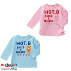ミキハウス 全身キャラクター長袖Tシャツ アウトレット ピンク ブルー 70 80 90 100 110 120 ホットビスケッツ HOT BISCUITS