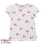 ミキハウス キャビット×さくらんぼ 総柄 半袖Tシャツ 白 80cm 90cm 100cm 110cm 120cm ホットビスケッツ HOT BISCUITS 爆買