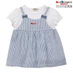  Miki House накладывающийся надеты способ короткий рукав футболка outlet голубой 80cm 90cm 100cm 110cm 120cm hot винт ketsuHOT BISCUITS