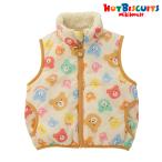 ショッピングミキハウス ミキハウス カラフルビーンズ 裏ボアフリース リバーシブル総柄ベスト マルチカラー 80cm 90cm 100cm 110cm 120cm ホットビスケッツ HOT BISCUITS