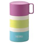  Thermos [ бутылка type коробка для завтрака ] свежий ланч box 3 ступенчатый 560ml голубой окантовка DJG-550 BLBD