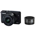 CANON（キヤノン）EOS M10 ダブルレンズキット（15-45mm, 22mm）ブラック EOSM10BK-WLK
