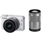 CANON（キヤノン）EOS M10 ダブルズームキット（15-45mm, 55-200mm）ホワイト EOSM10WH-WZK