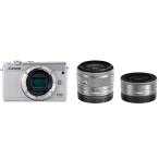 CANON（キヤノン）EOS M100 ダブルレンズキット（15-45mm, 22mm）ホワイト EOSM100WH-WLK