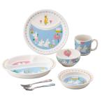  гора . магазин MOOMIN ( Moomin ) [ baby Kids ] посуда комплект 7 пункт baby ребенок посуда ( подарок в коробке ) микроволновая печь посудомоечная машина соответствует Moomin 