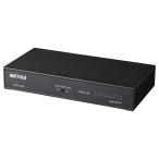 BUFFALO Giga対応 金属筐体 電源内蔵 8ポート LSW6-GT-8NS/BK ブラック スイッチングハブ マグネット 壁掛け設置対応