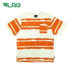 LRG メンズ ストライプ半袖Tシャツ Cream/Orange (25L) 正規品