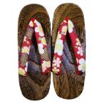 フリーサイズ 下駄 gt-2 桜柄 赤地 レディース