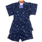 こども 腹掛け甚平 kjb-24 男の子 110cm とんぼ柄 紺地 日本製