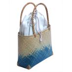 ゆかた巾着・浴衣バック  kt-38　うす青緑地