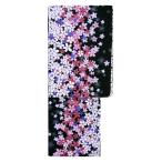 ショッピング浴衣 浴衣 単品 レディース sy-186  サクラ柄・黒地・フリーサイズ