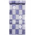  мужской юката ткань No.628 белый темно-синий земля * город сосна рисунок 