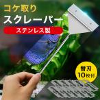 スクレーパー コケ取り プロレイザー 46cm 替え刃10枚付き アクアリウム 水草 苔 水槽 掃除 クリーナー