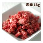 犬 生肉 馬肉 粗挽き 1kg 500gパック×2