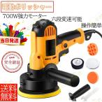 電動ポリッシャー 700Ｗ強力モーター 研磨パッド付 無段変速可能 サンダポリシャー 六級変速 車磨き 研磨パッド付き ワックス作業 塗装面用 洗車用品 車磨き