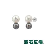 パール ジュエリー 宝石広場オリジナル ホワイトパール直径約7.9mm/ブラックパール直径約6.5mm ピアス 新品 レディース ジュエリー