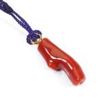 赤珊瑚枝根付けストラップ無染色SA...