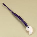 ミッド珊瑚根付勾玉無染色SANSUI