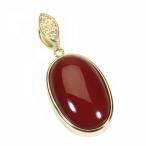 血赤珊瑚ペンダントトップK18イエ...