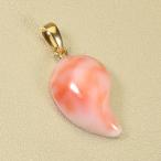 深海珊瑚ピンクペンダント勾玉シルバ...