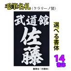 剣道 毛筆名札（垂ゼッケン） クラリーノ製