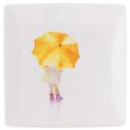 NARUMI(ナルミ)プレート 皿 いわさきちひろ 黄色い傘の少女 8cm 日本製 52097-5601