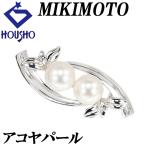  Mikimoto Akoya жемчуг obi . бриллиант K14WG лист leaf бренд бесплатная доставка прекрасный товар б/у SH122843