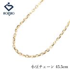  цепь колье K18 желтое золото маленький бобы цепь 45.5cm металлы только камень нет бесплатная доставка б/у . правильный 904559