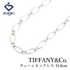  Tiffany цепь колье K18 белое золото TIFFANY&amp;Co. 41.0cm металлы только камень нет бесплатная доставка б/у . правильный 906141