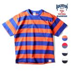 HOUSTON /hyu- камень 22272 BORDER C/N POCKET S/S TEE / окантовка вырез лодочкой карман короткий рукав футболка - все 4 цвет -