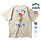 HOUSTON /hyu- камень 22298 PIGMENT FOAM PT SOUVENIR TEE(MAP) /pig men to вспененный принт вышивка короткий рукав футболка - все 4 цвет -