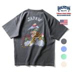 HOUSTON /hyu- камень 22299 PIGMENT FOAM PT SOUVENIR TEE(TIGER) /pig men to вспененный принт вышивка короткий рукав футболка - все 4 цвет -