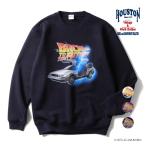 HOUSTON /hyu- камень 22361 [HOUSTON] BACK TO THE FUTURE C/N SWEAT / задний tu The Future вырез лодочкой тренировочный - все 3 цвет -
