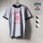 HOUSTON /hyu- камень 22413 PRINT RINGER TEE(U.S. ARMY) / принт Lynn ga- короткий рукав футболка - все 3 цвет -