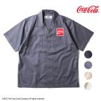 HOUSTON /hyu- камень 41192 COCA-COLA PATCH TC WORK SHIRT / patch TCtsu il рубашка work shirt - все 4 цвет -