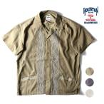 HOUSTON /hyu- камень 41205 CORD EMBROIDERY S/S SHIRT(WAIST POCKET) / код вышивка рубашка с коротким рукавом - все 3 цвет -