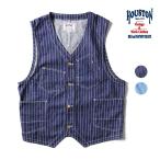 HOUSTON /hyu- камень 51550 WABASH DENIM RAILROADER WORK VEST /wobashu Denim Laile Roader Work лучший - все 2 цвет -