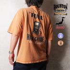[OFFICIAL ограничение ] HOUSTON /hyu- камень U2010 PIGMENT PRINT TEE (GAS STATION) /pig men to принт короткий рукав футболка ( бензин подставка ) - все 2 цвет -