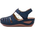 グルカサンダル ウェッジヒール レディース 厚底サンダル ウエッジソール レザー サンダル 大きいサイズ ベルクロ お年寄り クッション性