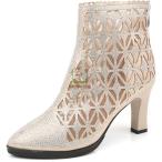 サマーブーツ ブーツサンダル サンダル ハイヒール ピンヒール メッシュ 厚底サンダル レディース ハイヒール 通気 ブーツ 疲れない