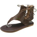 ブーツサンダル レディース サマーブーツ 編み上げサンダル 楽ちん 歩きやすい レディース 靴 サンダル グラディエーター 紐リボン 幅広